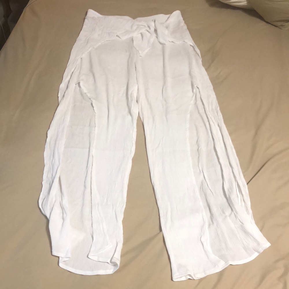 Beach coverup flowy pants